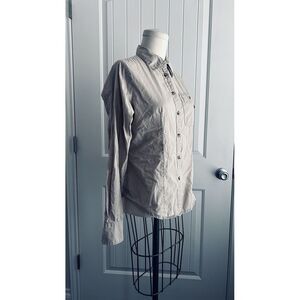 CC Filson Shirt Women's M‎ Beige Casual Long Sleeve Cotton Button Up Blouse